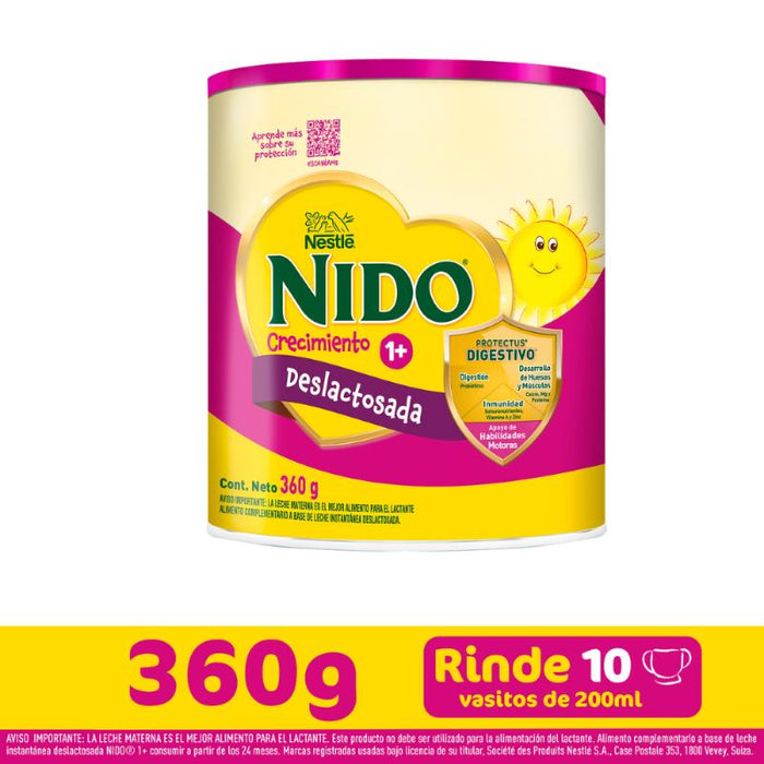 Nido 1 + Deslactosa Lata 360Gr