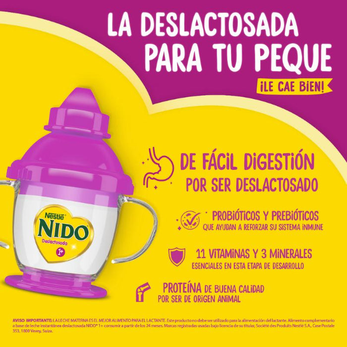 Nido 1 + Deslactosa Lata 360Gr