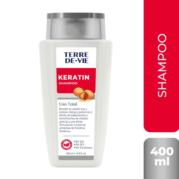 Terre De Vie Shampoo Keratin Liso Total 400Ml