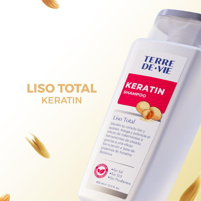 Terre De Vie Shampoo Keratin Liso Total 400Ml