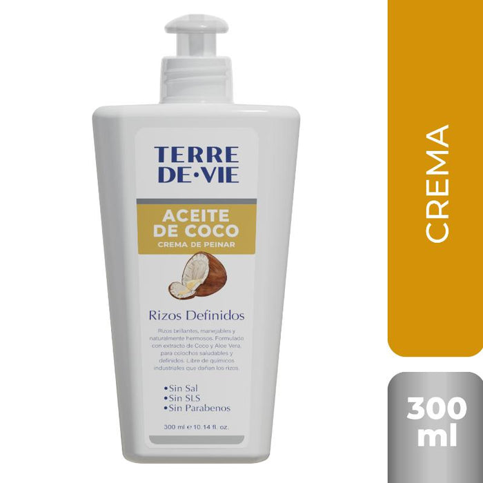 Terre De Vie Crema Aceite de Coco Rizos Definidos100Ml