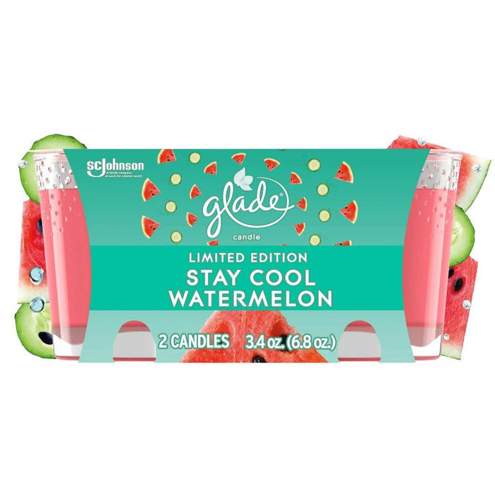 Glade Set De 2 Velas Stay Cool Watermelon 3.4Oz