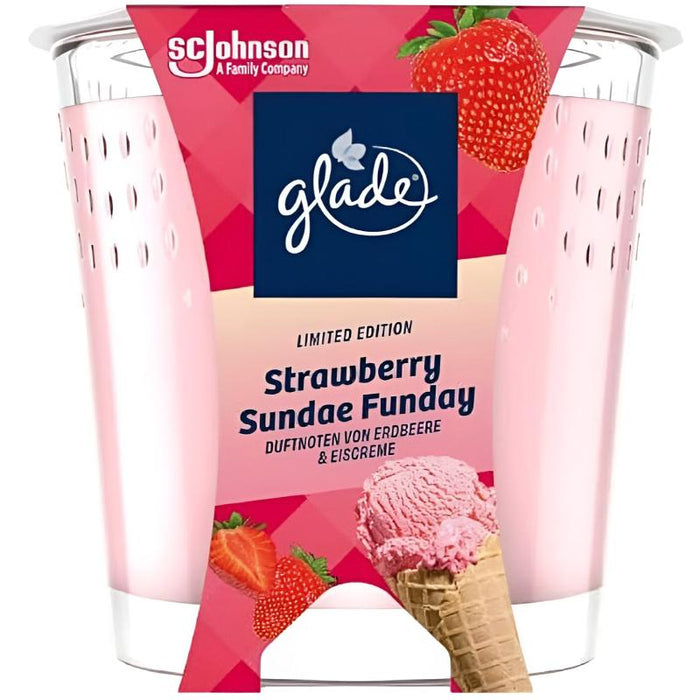 Glade Set De 2 Velas Strawberry Sundae Funday 3.4Oz