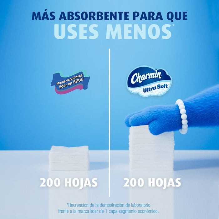 Papel Higiénico Charmin Ultra Soft 4 Rollos Grandes, 224 Hojas Por Rollo