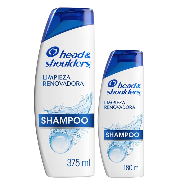 Shampoo Control Caspa Head & Shoulders Limpieza Renovadora 375 ml + 180 ml Pack 2 Unidades