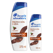 Shampoo Control Caspa Head & Shoulders Protección Caída 375 ml + 180 ml Pack 2 Unidades - Farmacias Arrocha