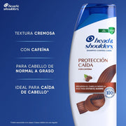 Shampoo Control Caspa Head & Shoulders Protección Caída 375 ml + 180 ml Pack 2 Unidades - Farmacias Arrocha