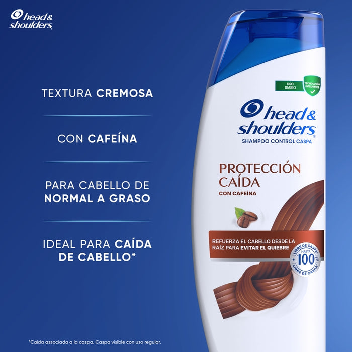 Shampoo Control Caspa Head & Shoulders Protección Caída 375 ml + 180 ml Pack 2 Unidades