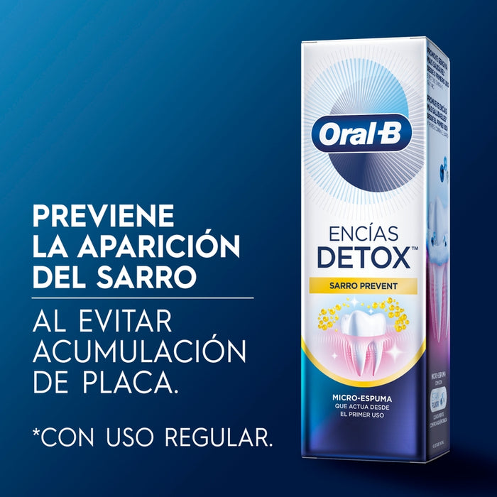 Pasta de dientes Oral-B Pack detox Sarro Prevent 31 ml + Cepillo de dientes Indicator Negro