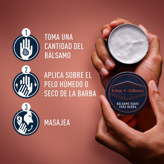 Bálsamo para barba King C. Gillette cuidado y suvavidad de barba 75ml