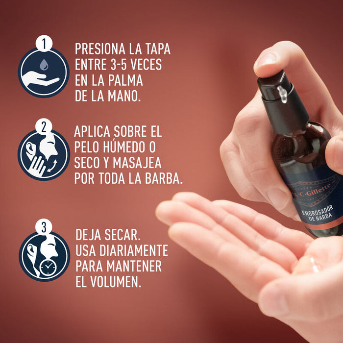 Serum Engrosador de barba King C. Gillette, 50ml