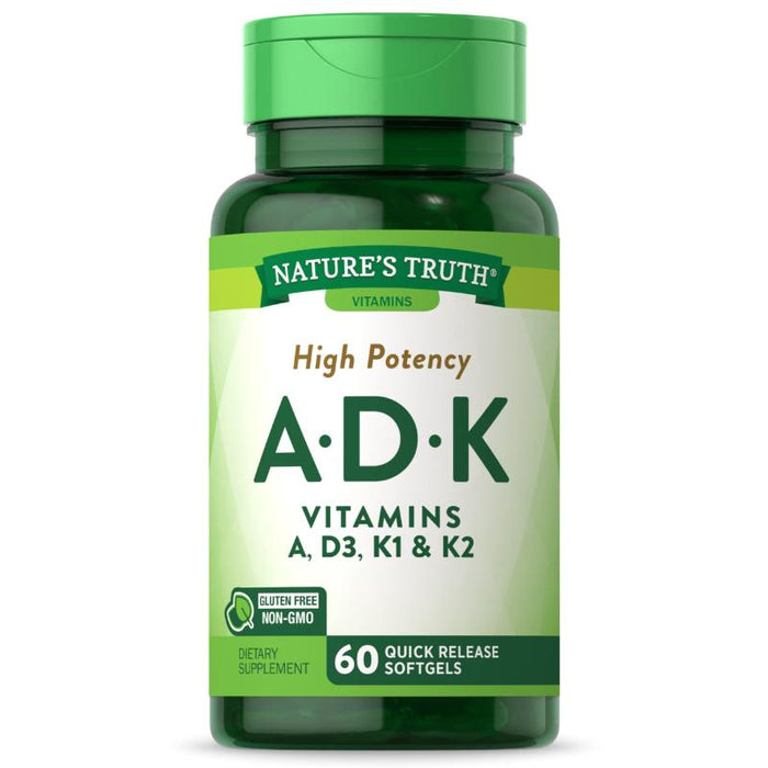 Nature'S Truth Vit Adk 60 Softgels