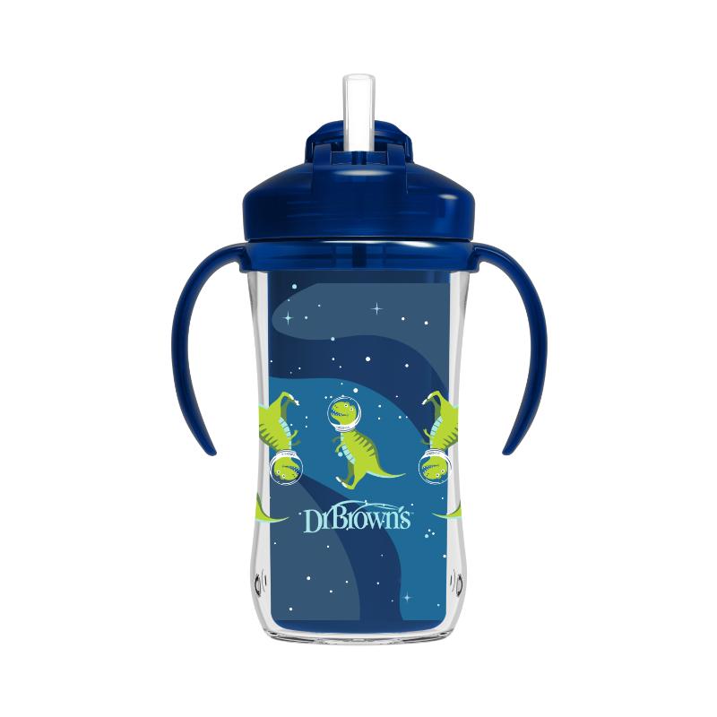 Dr Brown'S Vaso con Carrizo Aislado 10oz azul - Farmacias Arrocha