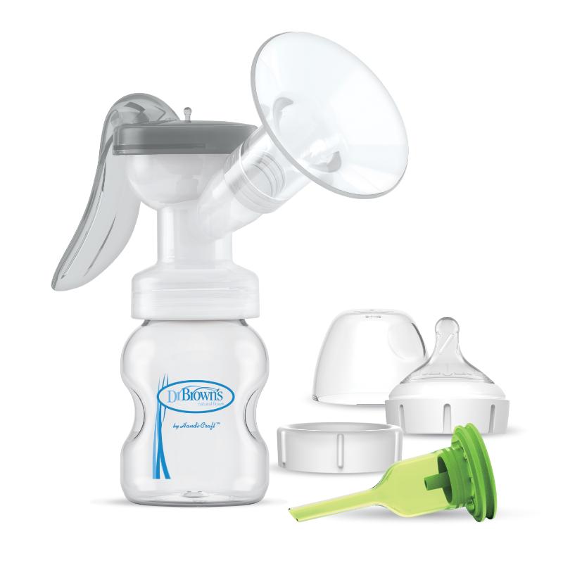 Dr Brown'S Extractor de leche manual y biberón de cuello ancho anticólicos - Farmacias Arrocha