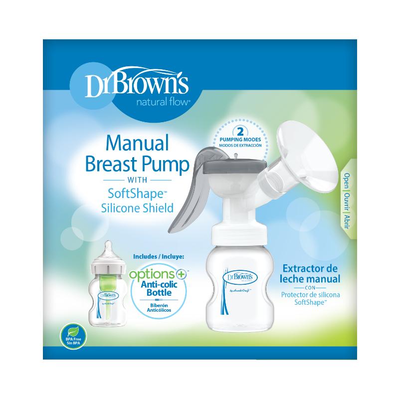 Dr Brown'S Extractor de leche manual y biberón de cuello ancho anticólicos - Farmacias Arrocha