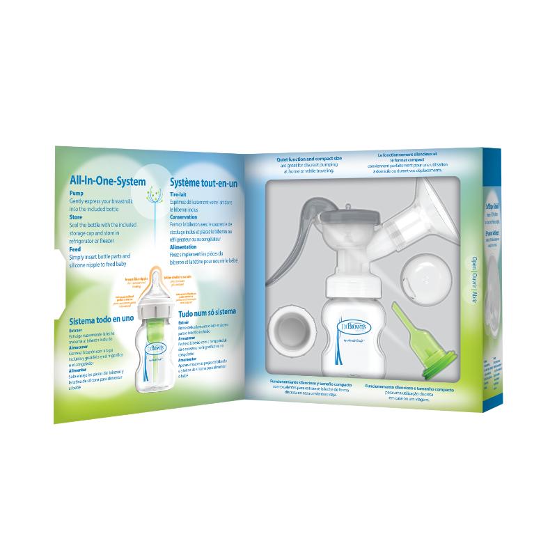 Dr Brown'S Extractor de leche manual y biberón de cuello ancho anticólicos - Farmacias Arrocha