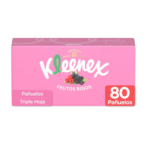 Pañuelos Faciales Kleenex Aromas Frutos Rojos 80U - Farmacias Arrocha