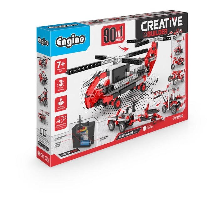 Engino Creative Builder: Set motorizado de 90 modelos