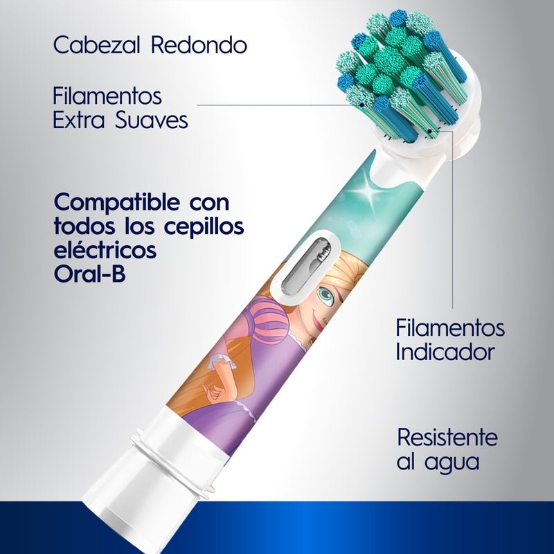 Cabezales de Repuesto para Cepillo de dientes Eléctrico Oral - B Disney Princess 2 Unidades - Farmacias Arrocha