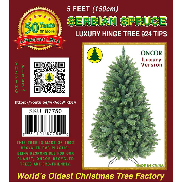 Oncor Pino de 5' Luxury Serbian Spruce Hing