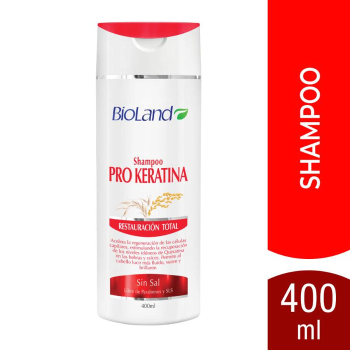 Bioland Shampoo Restaurador Pro keratina 400Ml