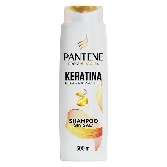 Shampoo Reparador Pantene Pro-v Miracles Keratina Repara Y Protege 300 ml