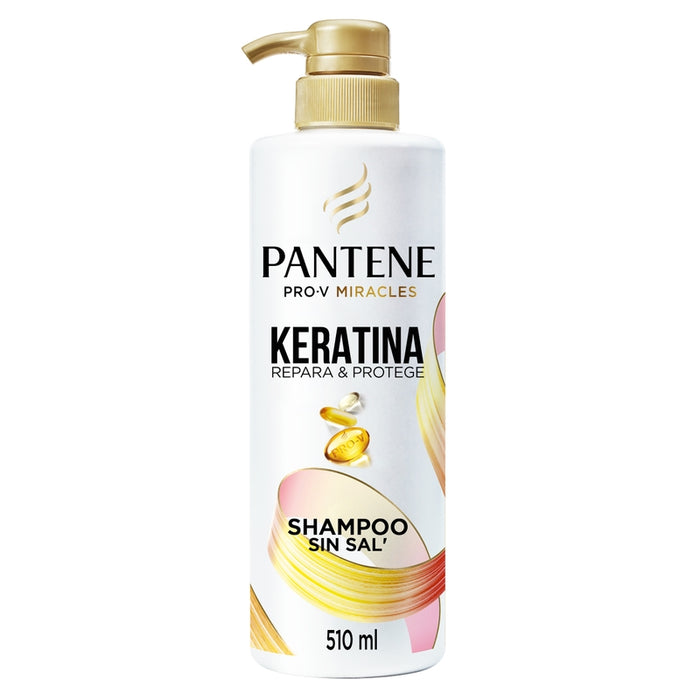 Shampoo Reparador Pantene Pro-v Miracles Keratina Repara Y Protege 510 ml