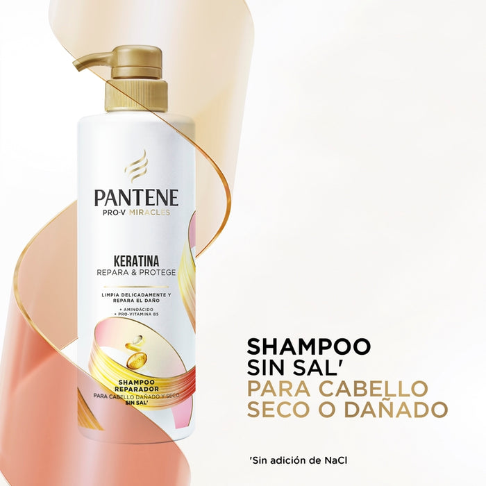 Shampoo Reparador Pantene Pro-v Miracles Keratina Repara Y Protege 510 ml