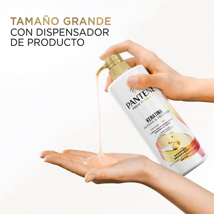 Shampoo Reparador Pantene Pro-v Miracles Keratina Repara Y Protege 510 ml