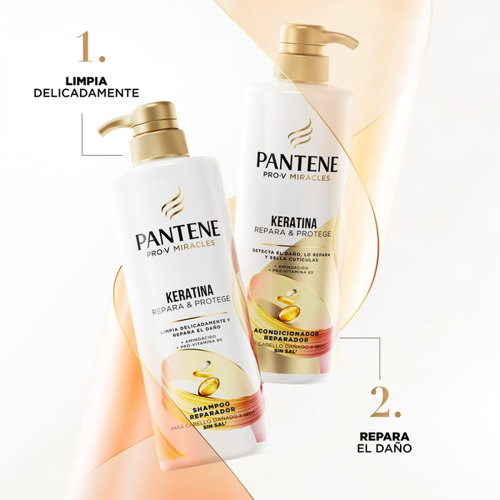 Shampoo Reparador Pantene Pro-v Miracles Keratina Repara Y Protege 510 ml