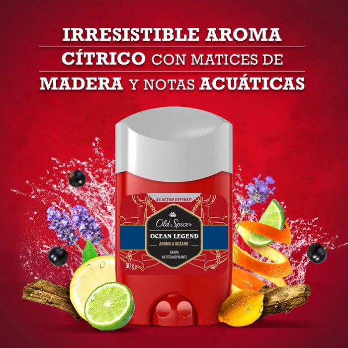 Barra Antitranspirante Old Spice Ocean Legend 50 g