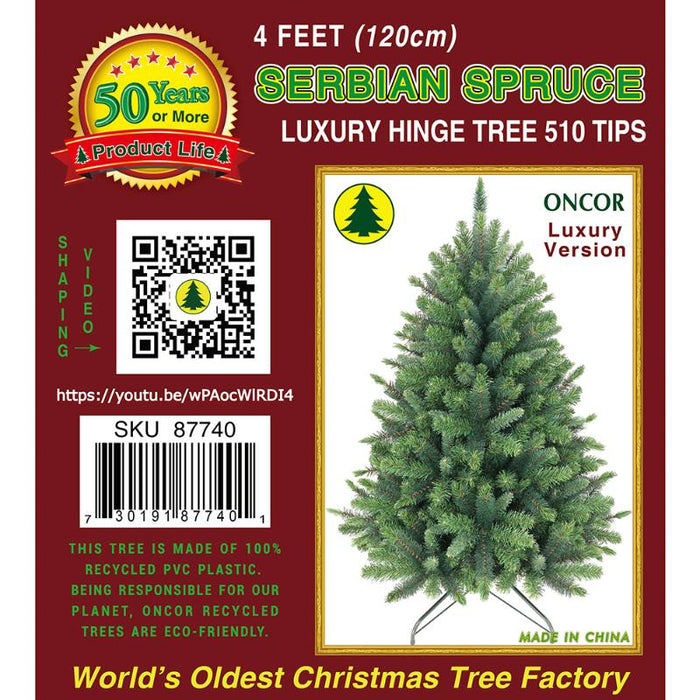 Oncor Pino de 4' Luxury Serbian Spruce Hing