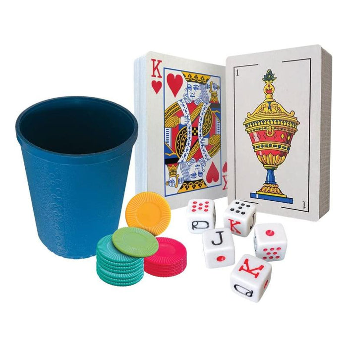 Novelty Set de Juegos de Mesa Cubilete y Barajas