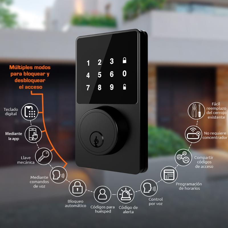 Nexxt D100 Smart Wifi Doorlock Black - Farmacias Arrocha