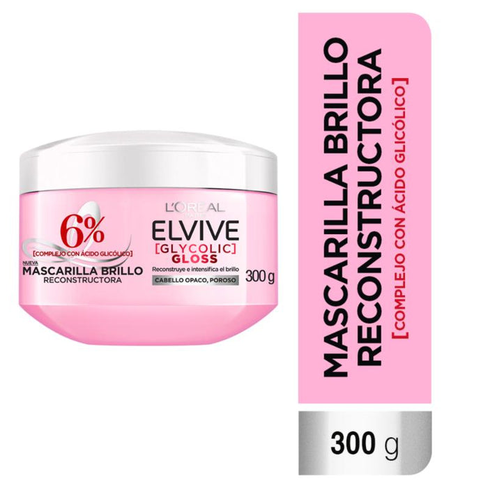 Mascarilla L'Oreal Paris Elvive Glycolic Gloss 300 G