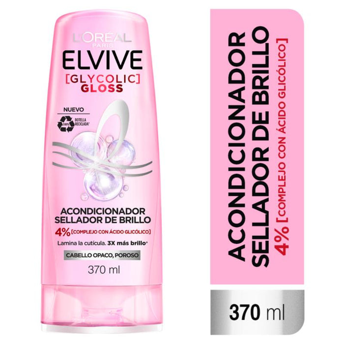 Acondicionador L'Oreal Paris Elvive Glycolic Gloss 370 Ml