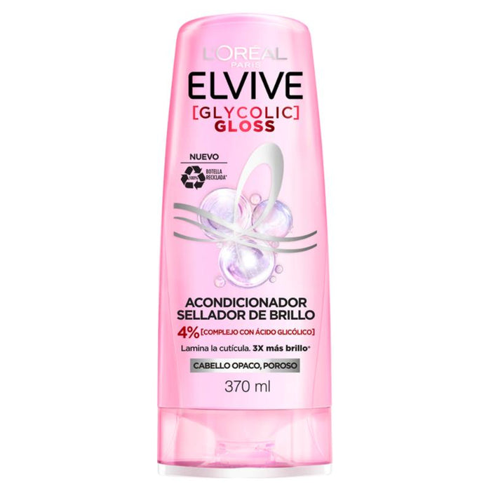 Acondicionador L'Oreal Paris Elvive Glycolic Gloss 370 Ml