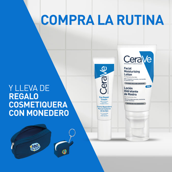 Cerave Kit Locion Hidratante de rostro + Reparadora de ojos + regalos