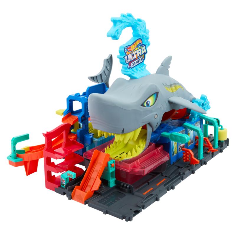 Hot Wheels Hot Wheels City Lavado de Autos Mega Tiburón - Farmacias Arrocha