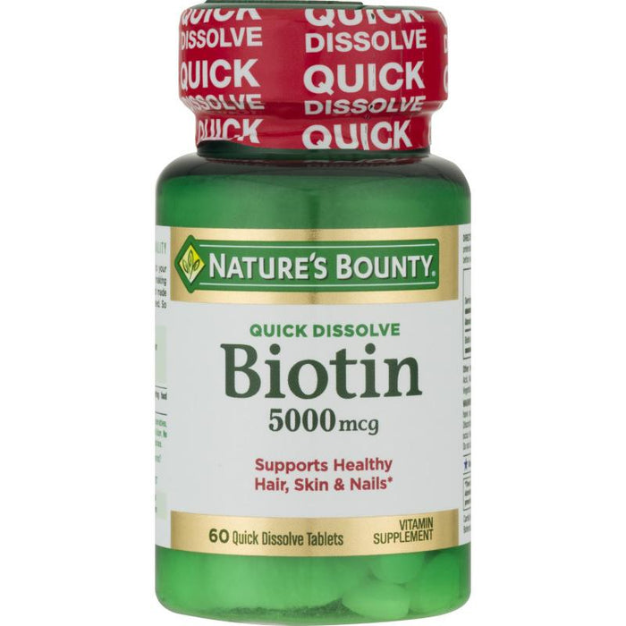 Nature's Bounty Biotin 5000Mcg 60 Quick Dissolve