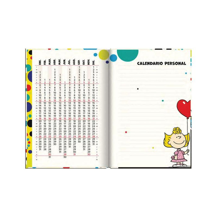 Agenda Diaria 2025 Empastada Snoopy