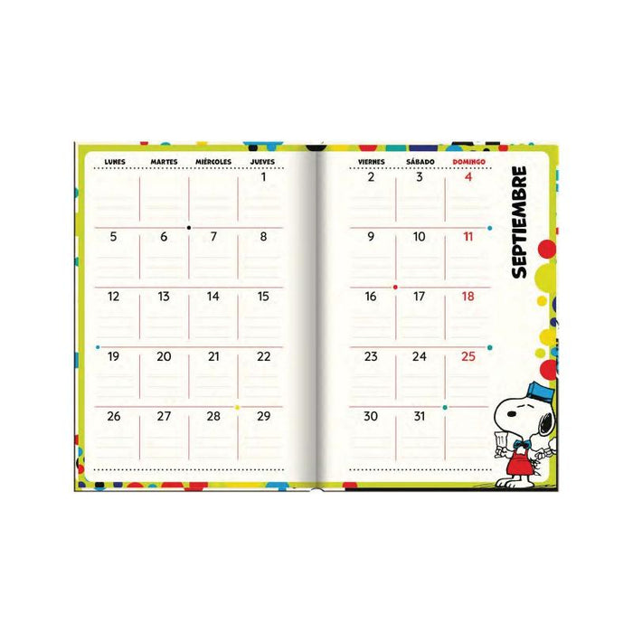 Agenda Diaria 2025 Empastada Snoopy