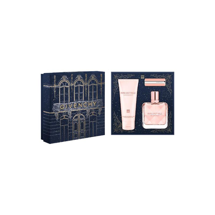 Givenchy Set de fragancia Femenina Irresistible Eau de Parfum 50 mll + Loción corporal hidratante 75 ml + Mini labial Le Rouge Sheer Velvet 1.5 gms.