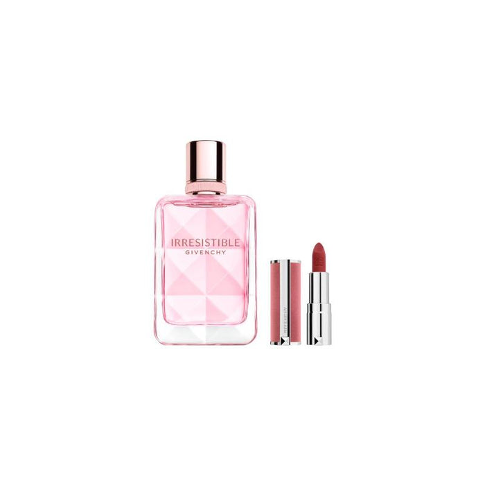 Givenchy Set de fragancia femeninaIrresistible Eau de Parfum Very Floral 50 mll + Mini labial Le Rouge Sheer Velvet 1.5 gms.