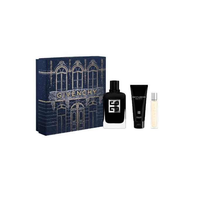 Givenchy Set de fragancia masculina  Gentleman Society Eau de Parfum 100 ml, + Gel de ducha para el cabello y cuerpo 75 ml + Perfumero de viaje en spray 12.5 ml