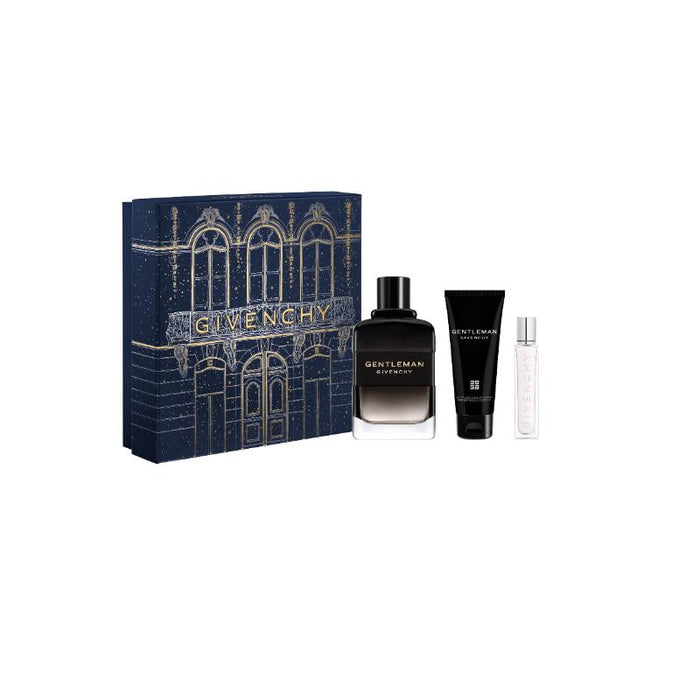 Givenchy Set de fragancia masculina Gentleman Givenchy Eau de Parfum Boisée 100 ml + Shower Gel 75 ml+ Perfumero de viaje 12.5  ml