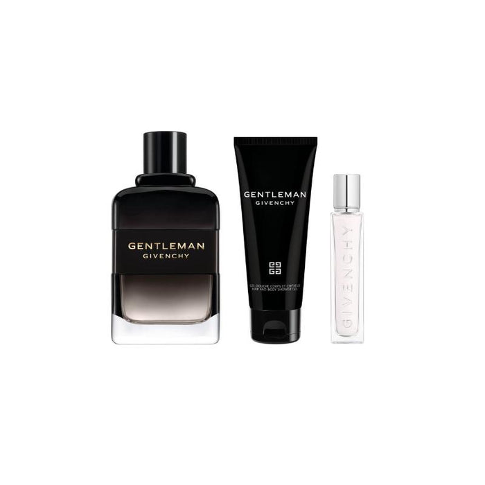 Givenchy Set de fragancia masculina Gentleman Givenchy Eau de Parfum Boisée 100 ml + Shower Gel 75 ml+ Perfumero de viaje 12.5  ml