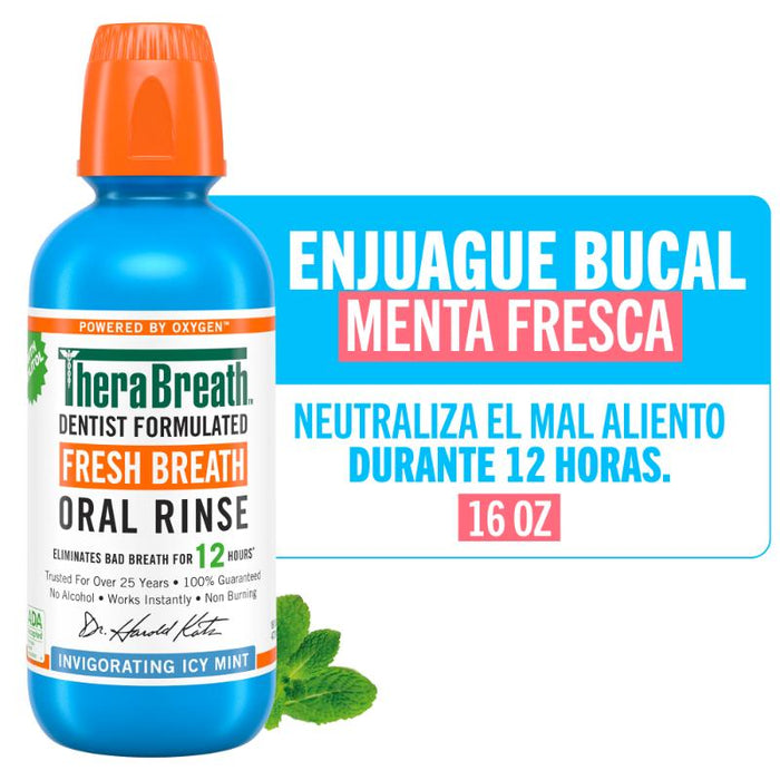 TheraBreath Invigorating Icy Mint Enjuague Bucal 16oz