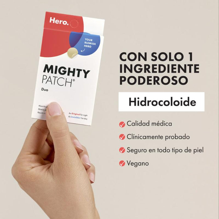 Hero Mighty Patch Duo Para Acne 12 Unds