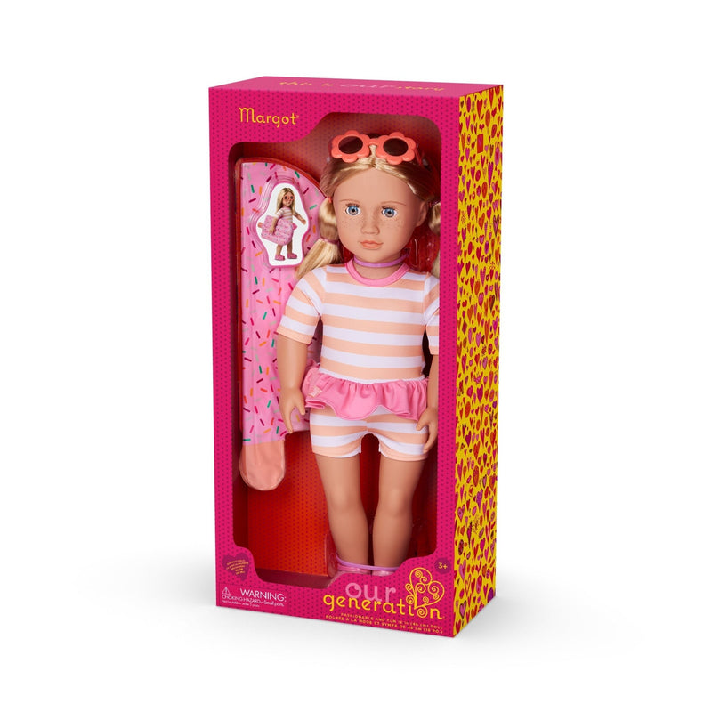 Muñeca Margot de 18" con Swimsuit y Flotador - Farmacias Arrocha